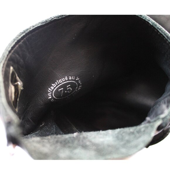 John Fluevog Ruth Skin Spiral-Zip Leather Boot / Size 7.5 / Black - Picture 13 of 13